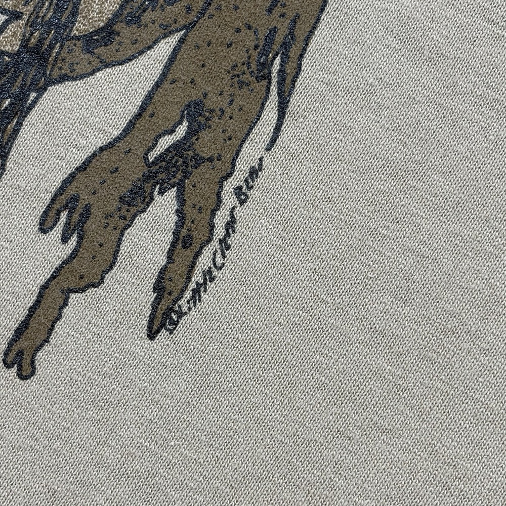 Vintage 90s Native American T Shirt Mens Large Tan Art Single Stitch USA Made - Picture 4 of 10
